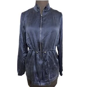 Lily Silk Lightweight Drawstring Jacket S Luxury Minimalist Utility Sporty Chic